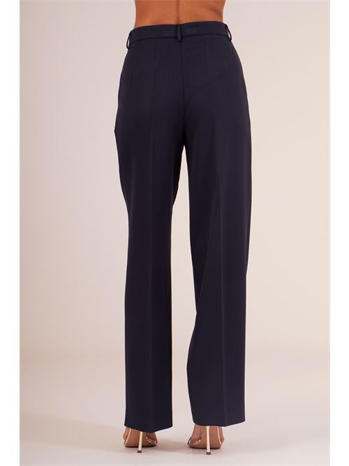 Pantalone palazzo gessato elmas phil | 011296BLU